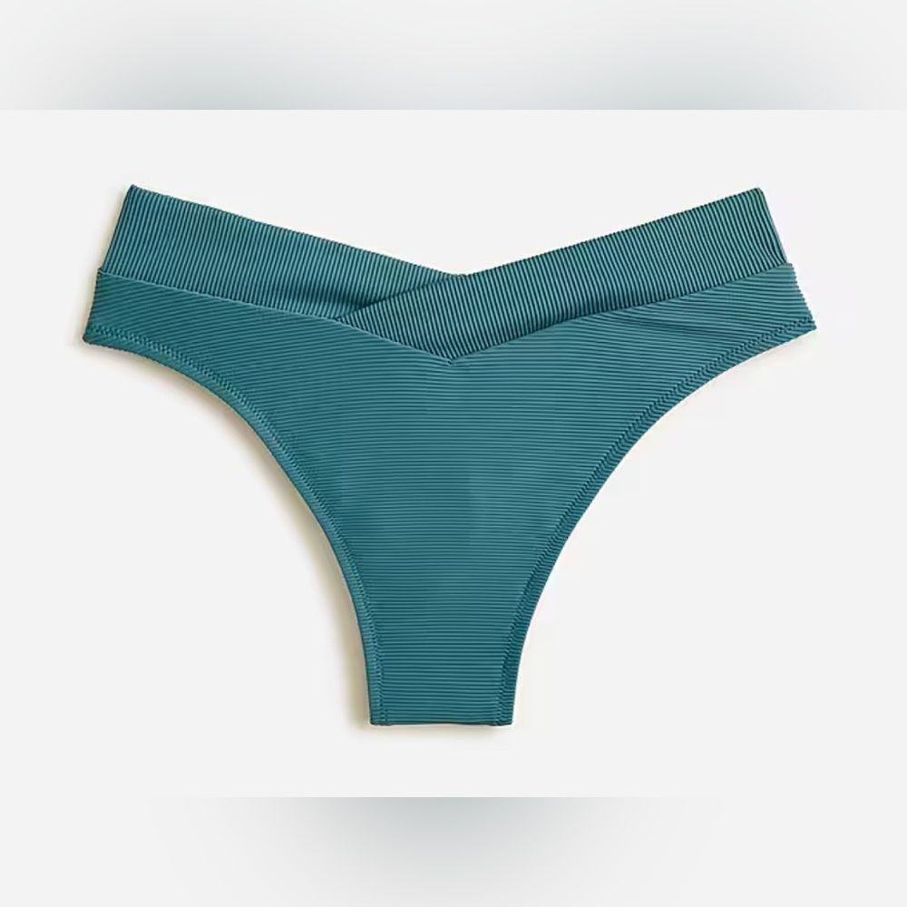 J.Crew Ribbed cross-front cheeky bikini bottom NWT Size 3X